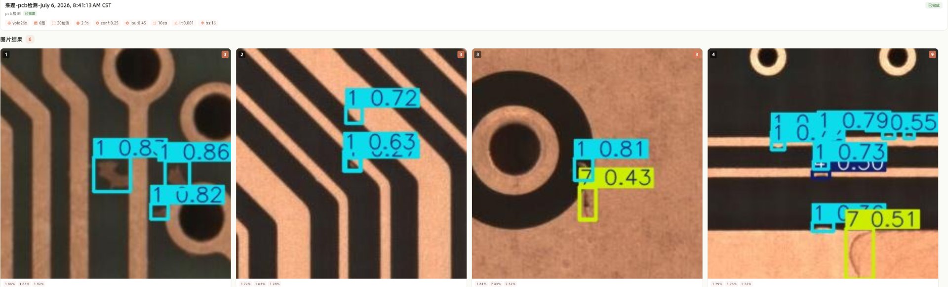 AI 识别效果预览 - PCB缺陷检测